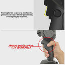 Mini Motosserra Eletrica 48V Potente 6 Polegadas Sem Fio